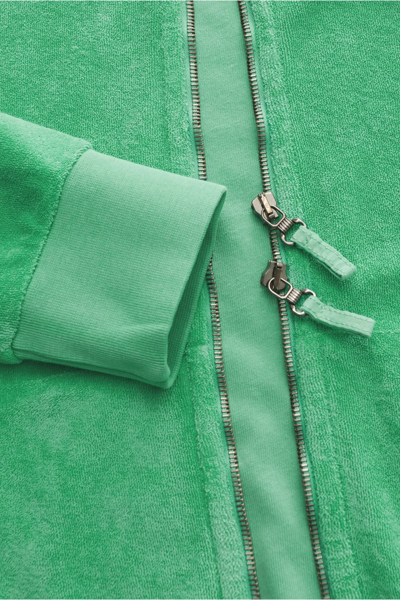 04651/ A TRIP IN A BAG Sweat jacket 'Terry Zip' light green