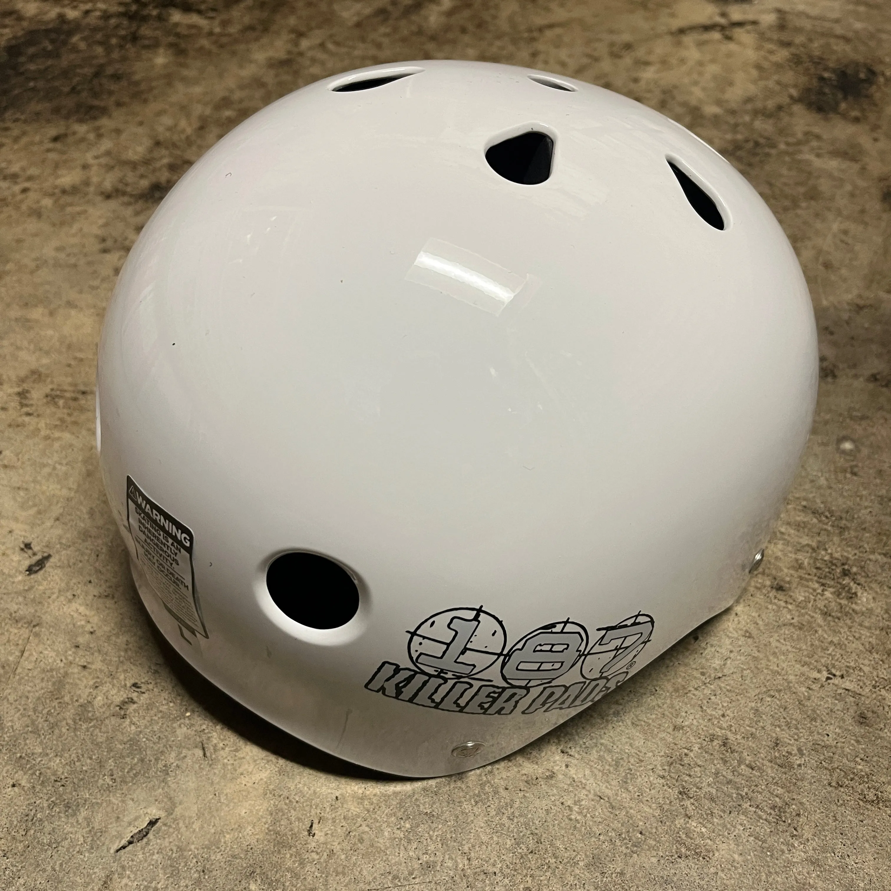 187 PRO SKATE HELMET NON CERTIFIED (WHITE GLOSS)