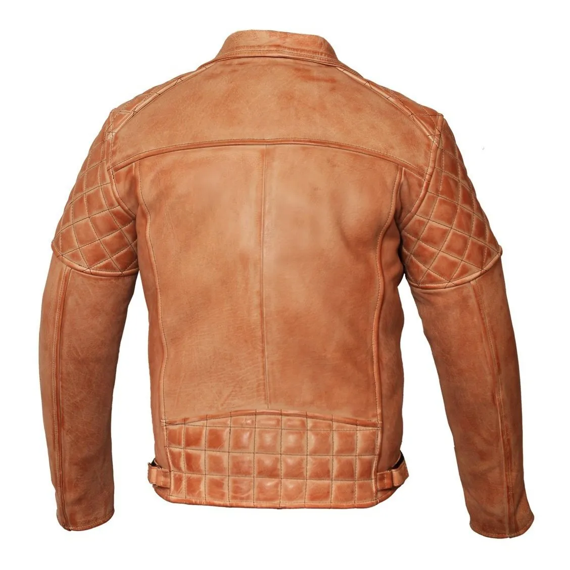 621 Marlon Brando Diamond Red Waxxed Leather Biker Jacket