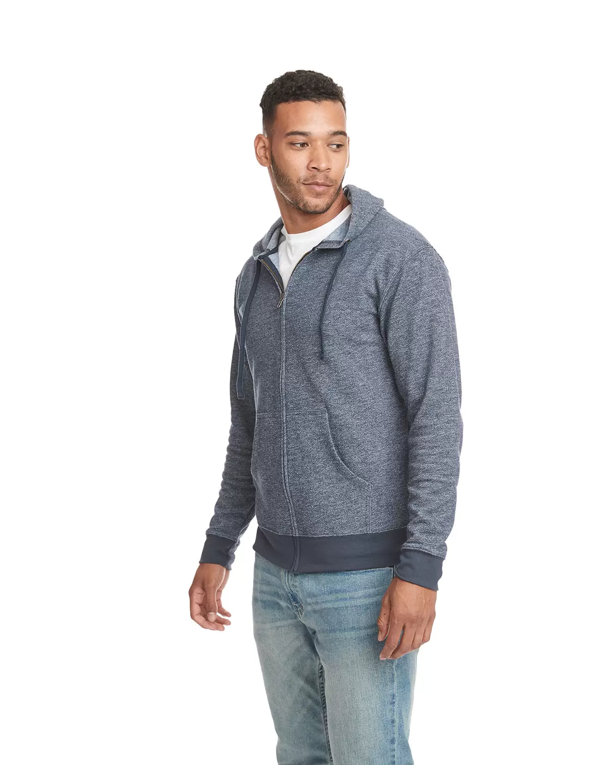 9600 Next Level Adult Denim Fleece Full-Zip Hoodie SKU: 9600