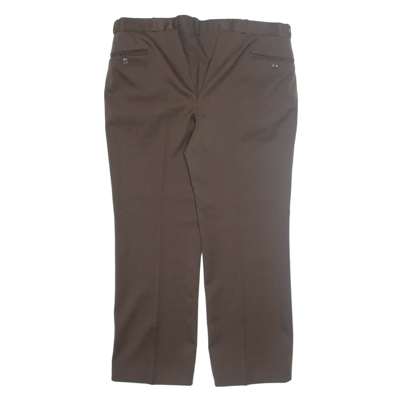 ACKERMAN Chino Mens Trousers Brown Relaxed Straight W40 L28