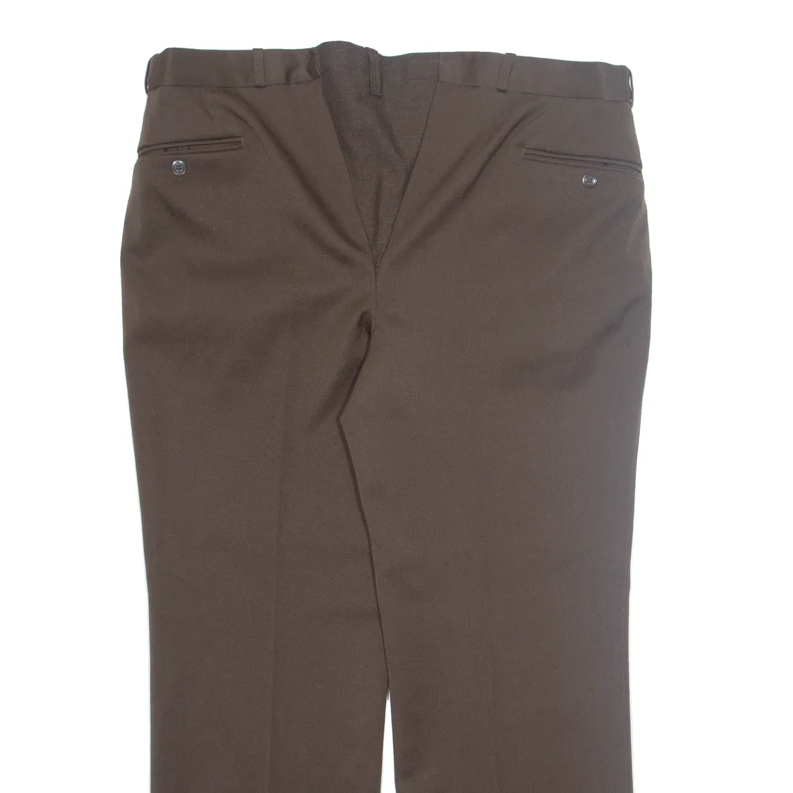 ACKERMAN Chino Mens Trousers Brown Relaxed Straight W40 L28