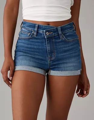 AE Next Level High-Waisted Denim Short Short-