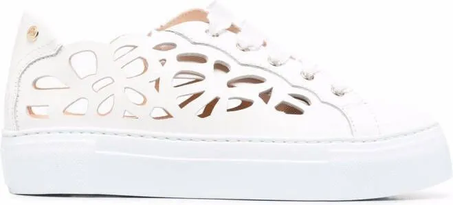 AGL laser-cut detail sneakers White