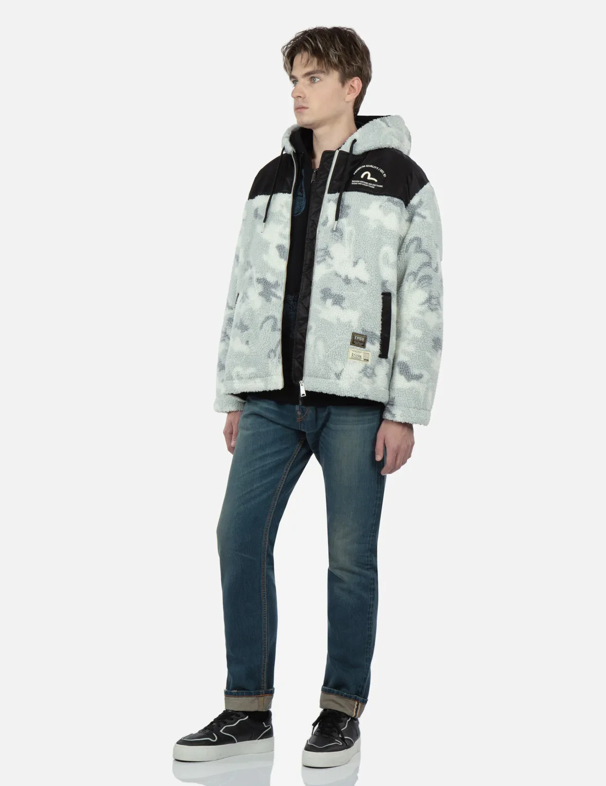 Allover Godhead Camouflage Zip-up Sherpa Jacket