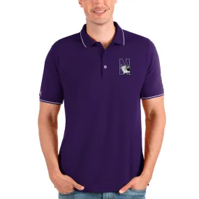 Antigua Northwestern Wildcats Purple Affluent Polo