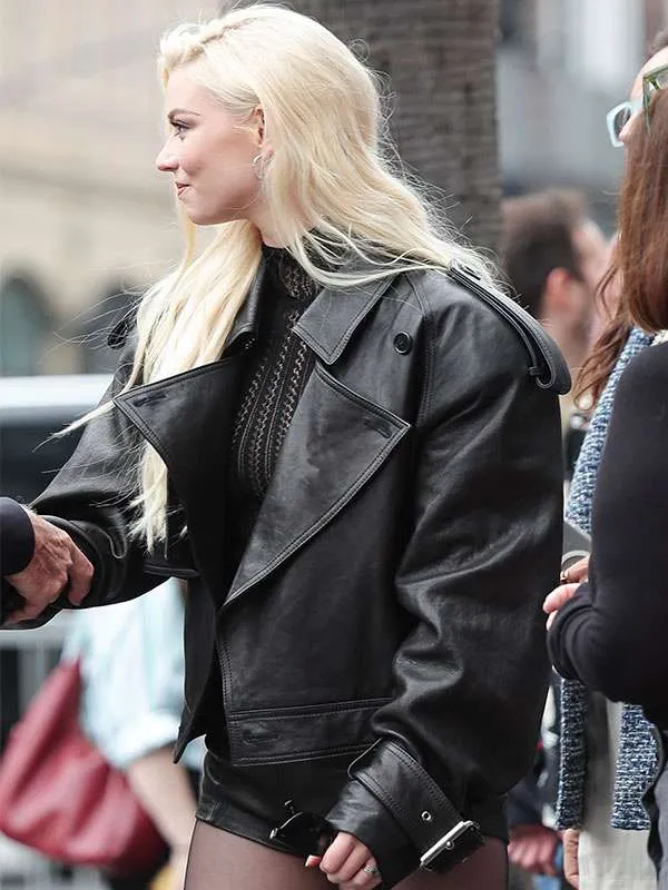 Anya Taylor-Joy Furiosa A Mad Max Saga Black Leather Jacket