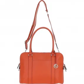 Ashwood 3 Section Large Leather Handbag Orange: X-39