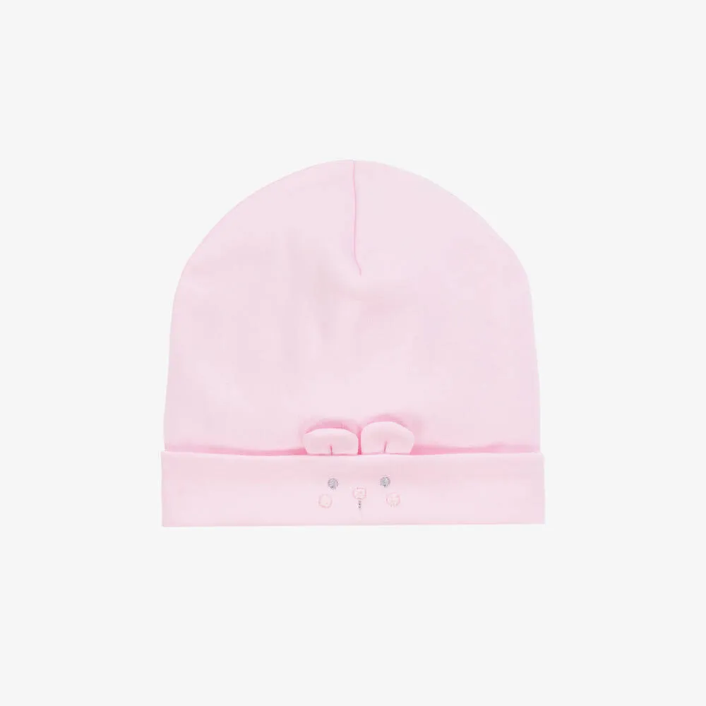 Baby Girls Pink Beary Best Friends Hat