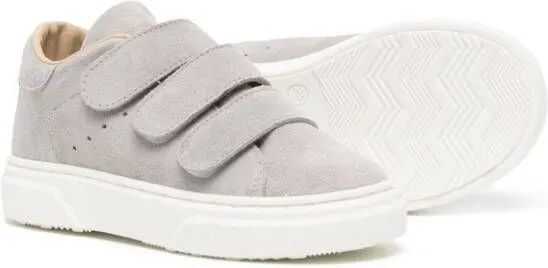 BabyWalker touch-strap suede sneakers Grey