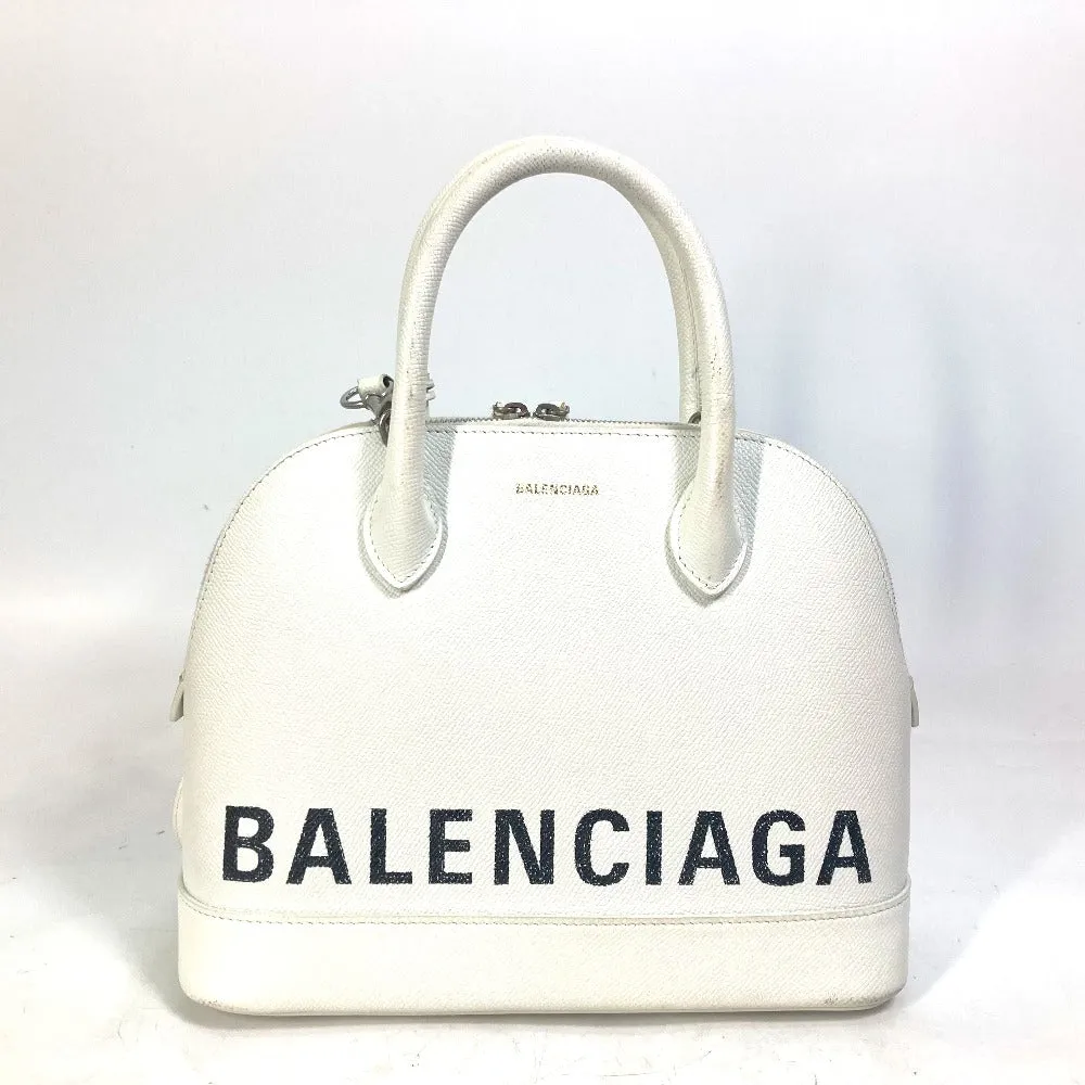 BALENCIAGA Handbag 550645 leather white Bicolor Bag Ville top handle S Women