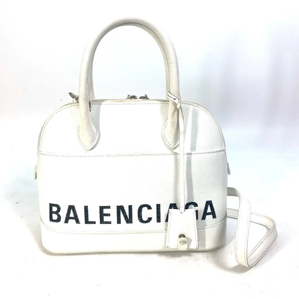 BALENCIAGA Handbag 550645 leather white Bicolor Bag Ville top handle S Women