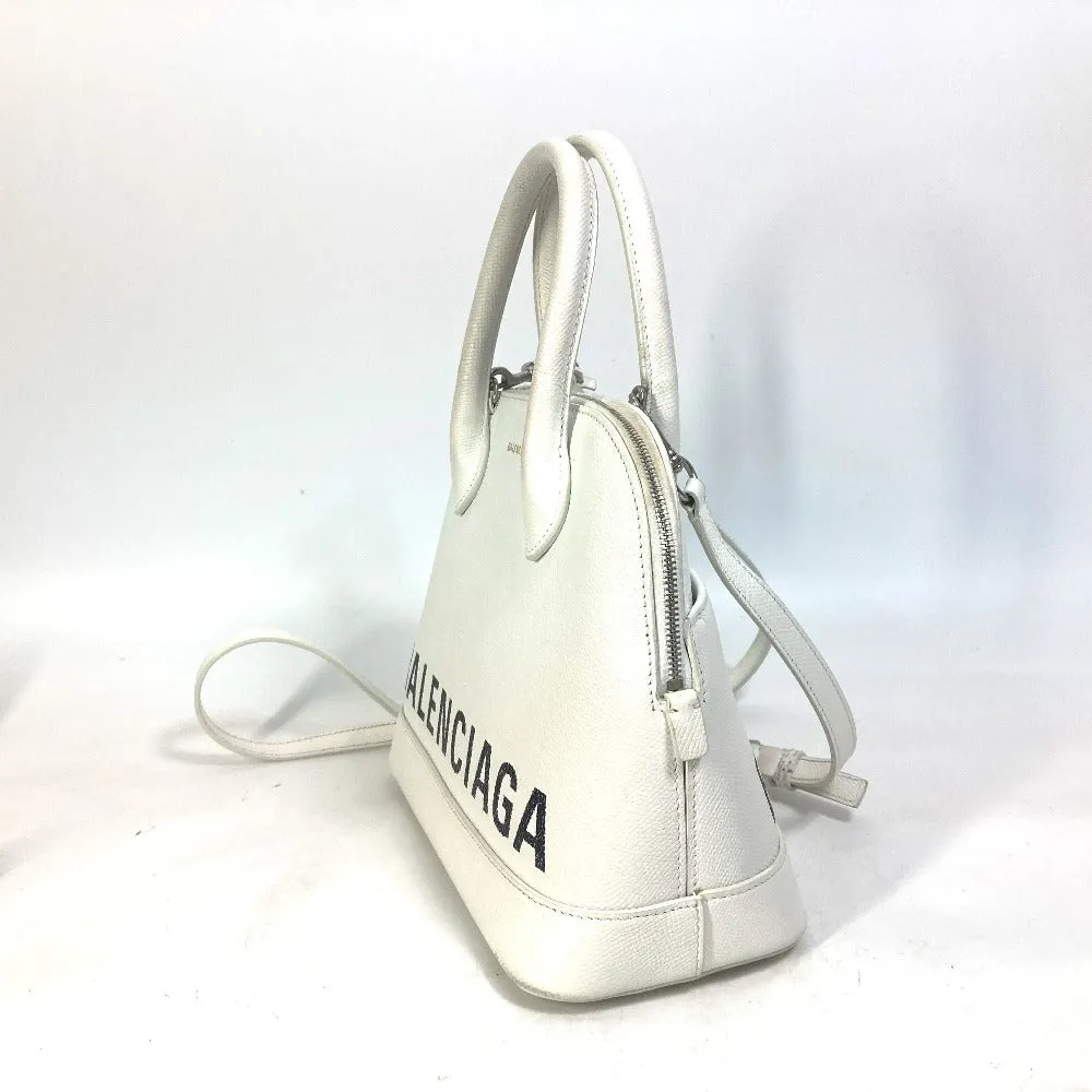 BALENCIAGA Handbag 550645 leather white Bicolor Bag Ville top handle S Women