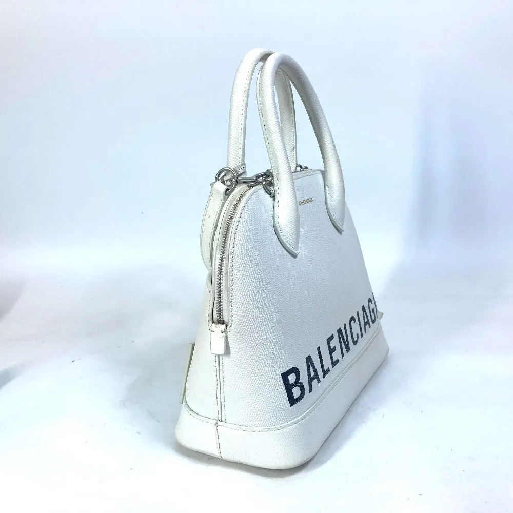 BALENCIAGA Handbag 550645 leather white Bicolor Bag Ville top handle S Women