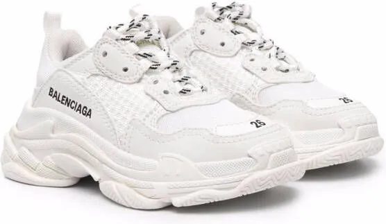 Balenciaga Kids Triple S sneakers White