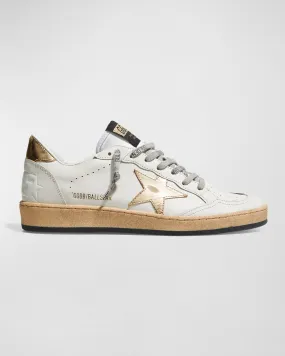 Ballstar Mixed Leather Low-Top Sneakers