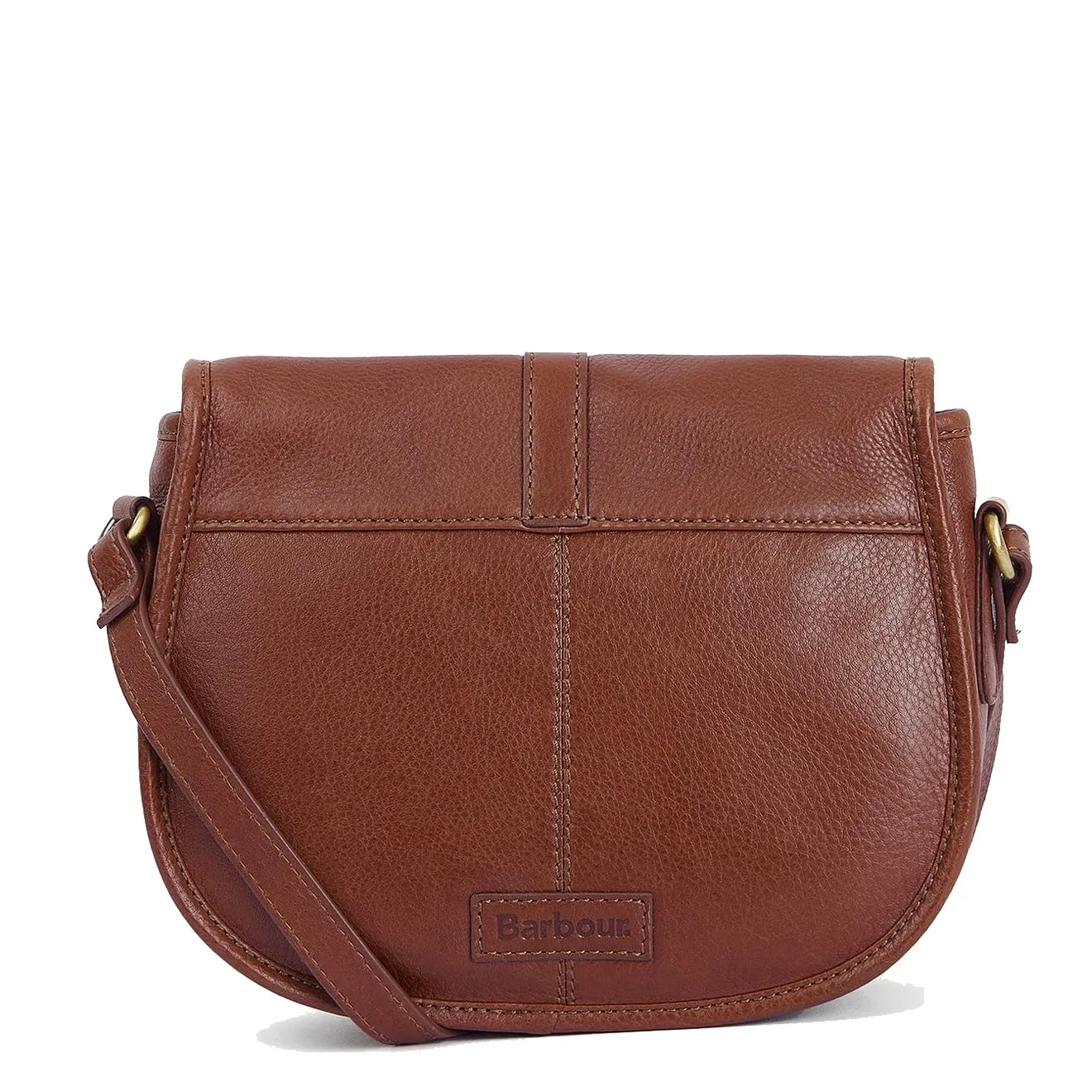 Barbour Laire Leather Saddle Bag Brown