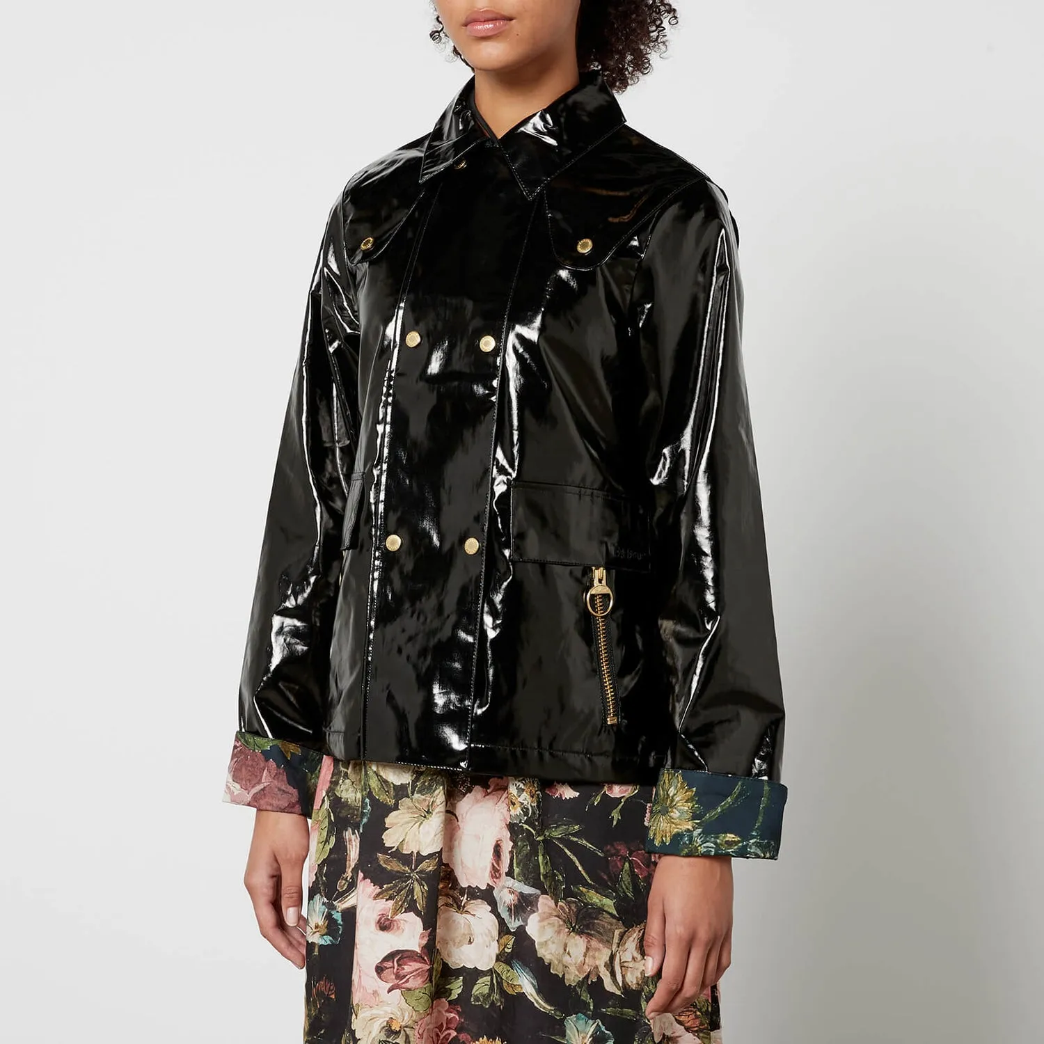 Barbour x House of Hackney Casterton Faux Patent-Leather Jacket