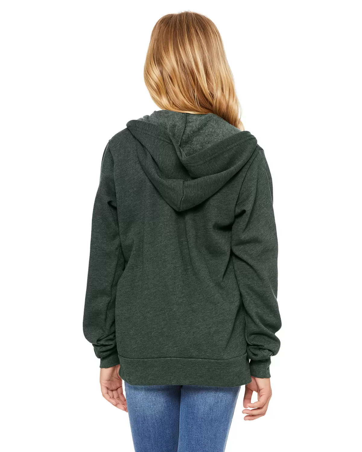 Bella + Canvas 3739Y Youth Sponge Fleece Full-Zip Hoodie SKU: 3739Y