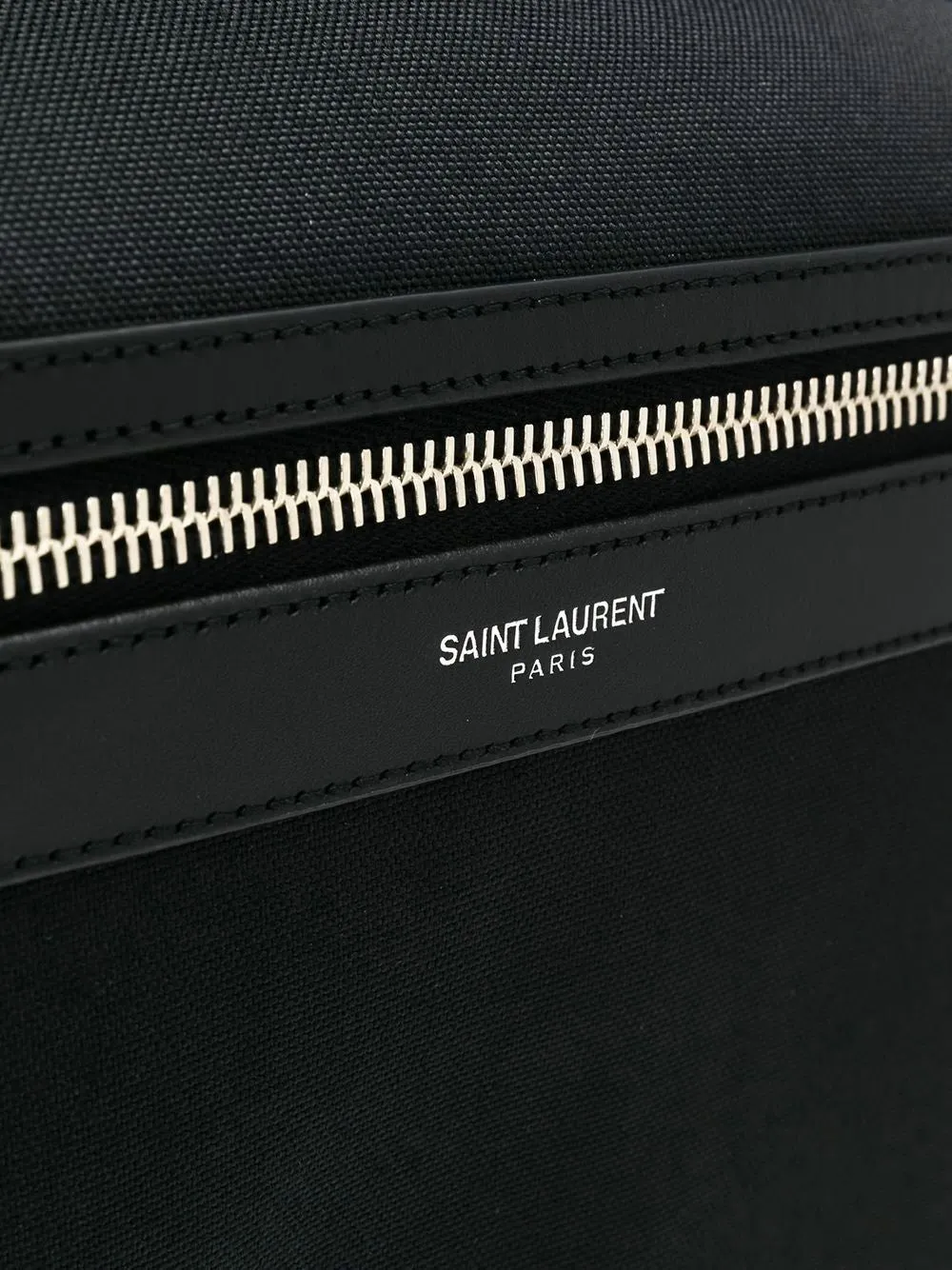 Black Leather-Trim City Backpack for Men from Saint Laurent