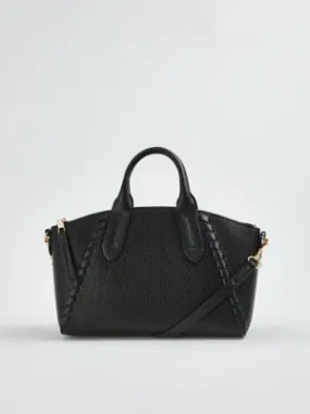 Black Textured Whipstitch Trim Handbag | Women | George at ASDA