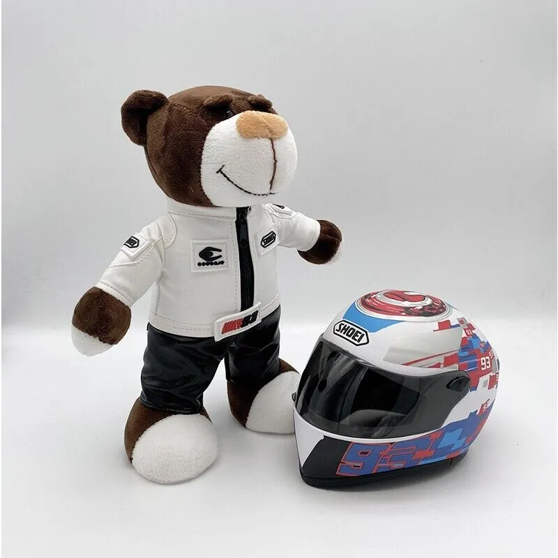 BMW 4S Motorcycle Bear Helmet Travel Tail Box Decoration Pendant Gift Plush Toy