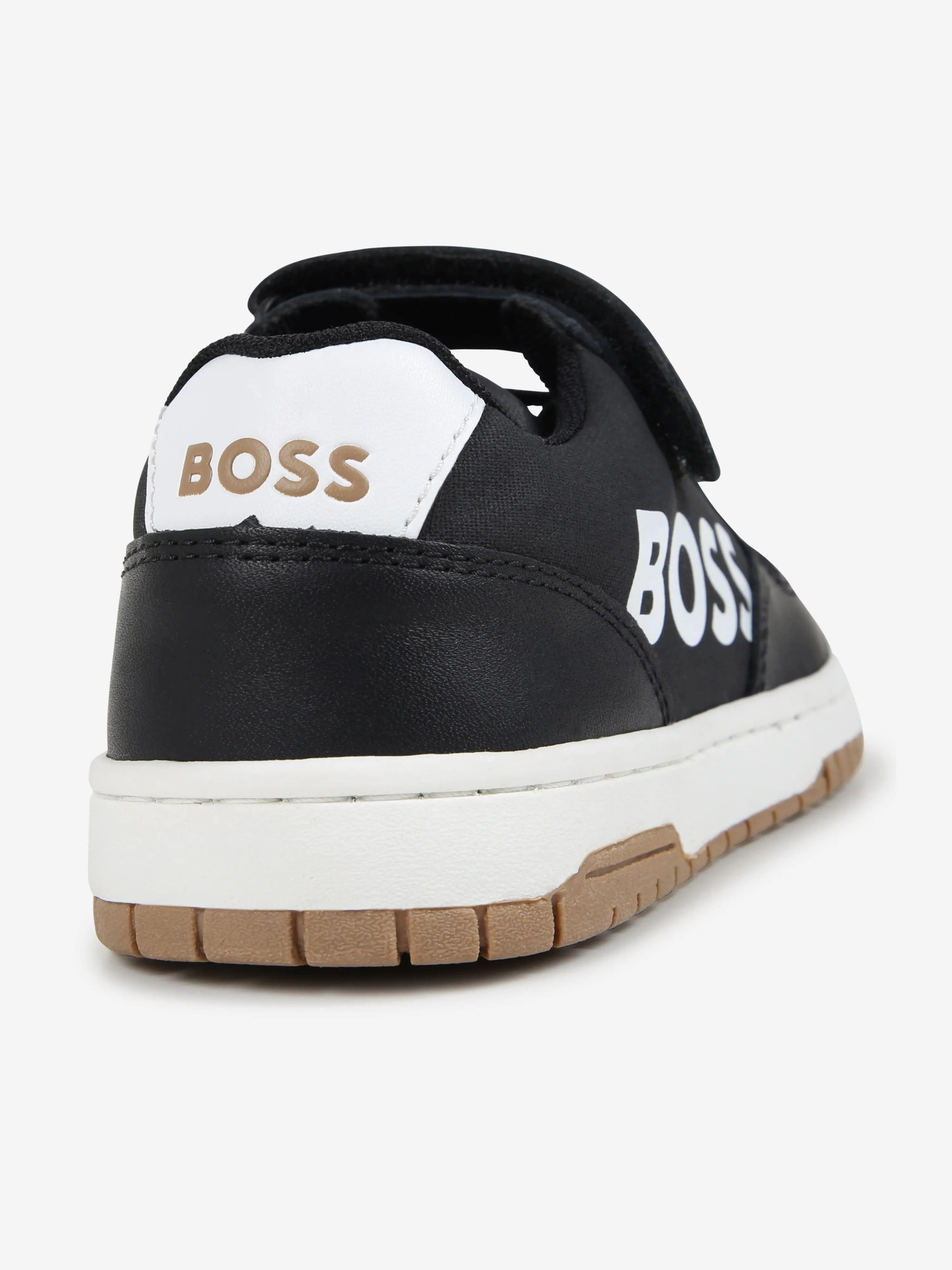 BOSS Boys Logo Trainers in Black