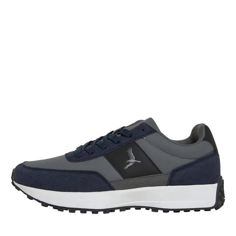 Brave Soul Mens Alta Trainers Grey/Navy