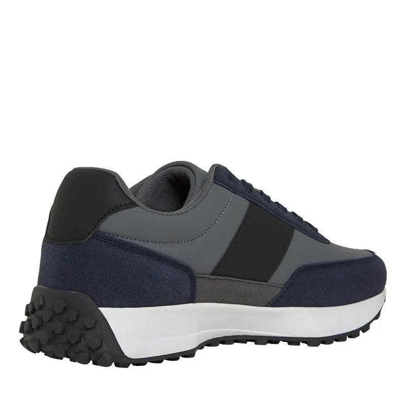 Brave Soul Mens Alta Trainers Grey/Navy