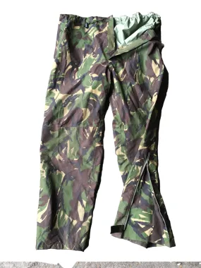 British Army Gore-Tex Trousers - Woodland DPM Camo - zipped dart