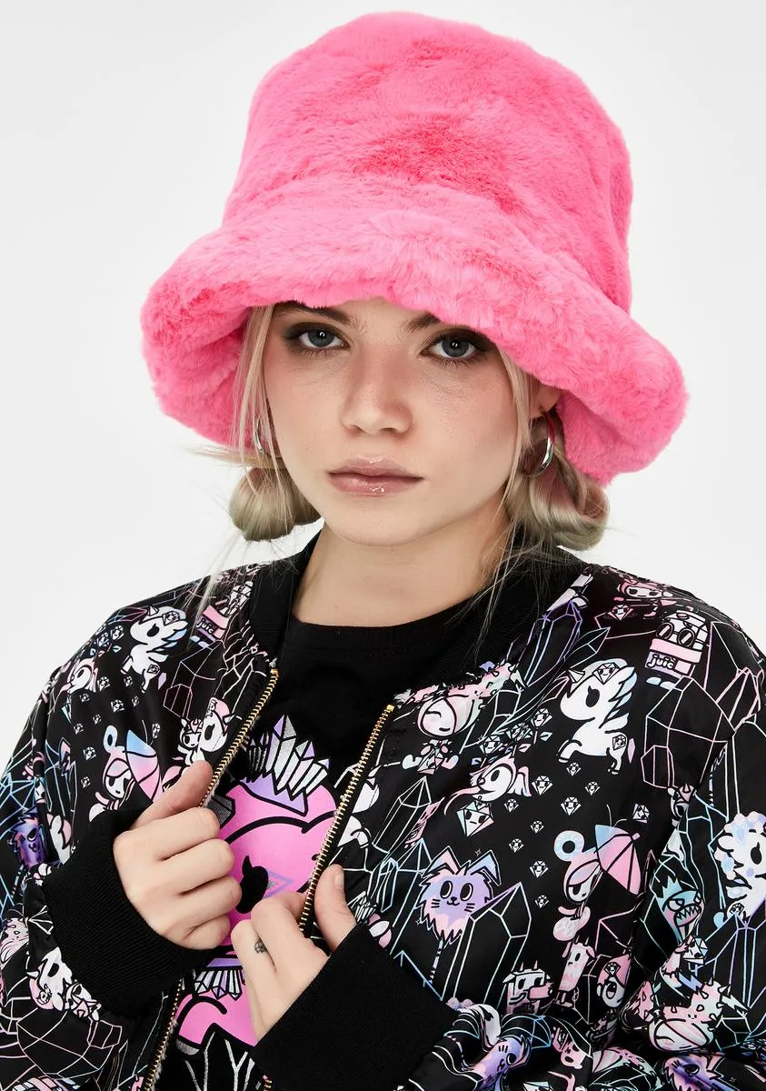 Bubblegum Here We Go Furry Bucket Hat-