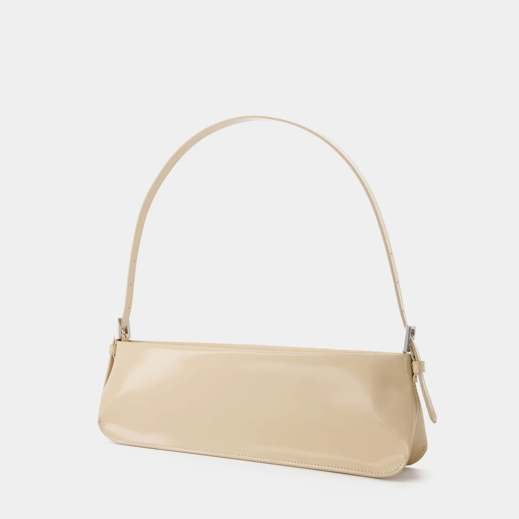 By Far  Dulce Long Bag in Beige Leather