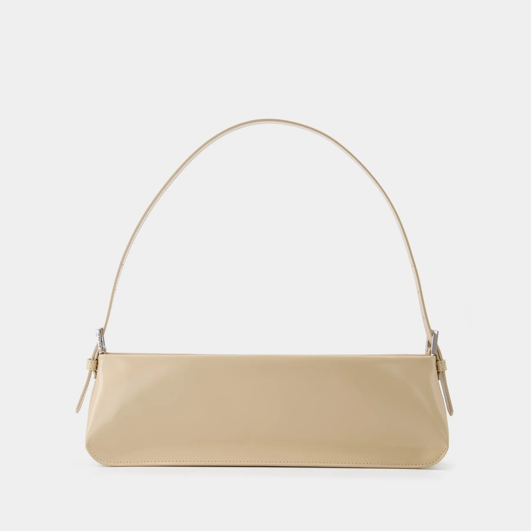 By Far  Dulce Long Bag in Beige Leather