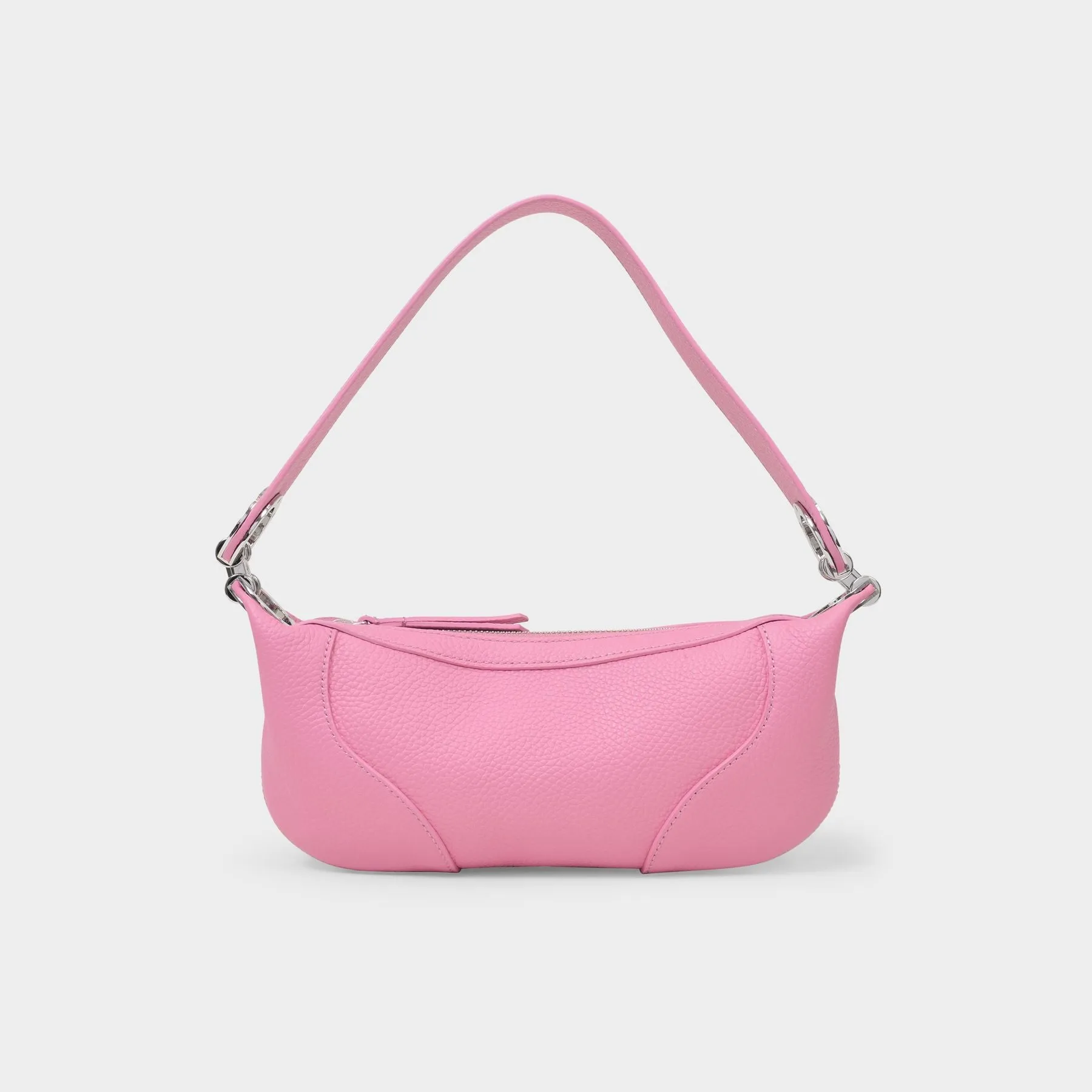 By Far  Mini Amira Bag in Pink Leather