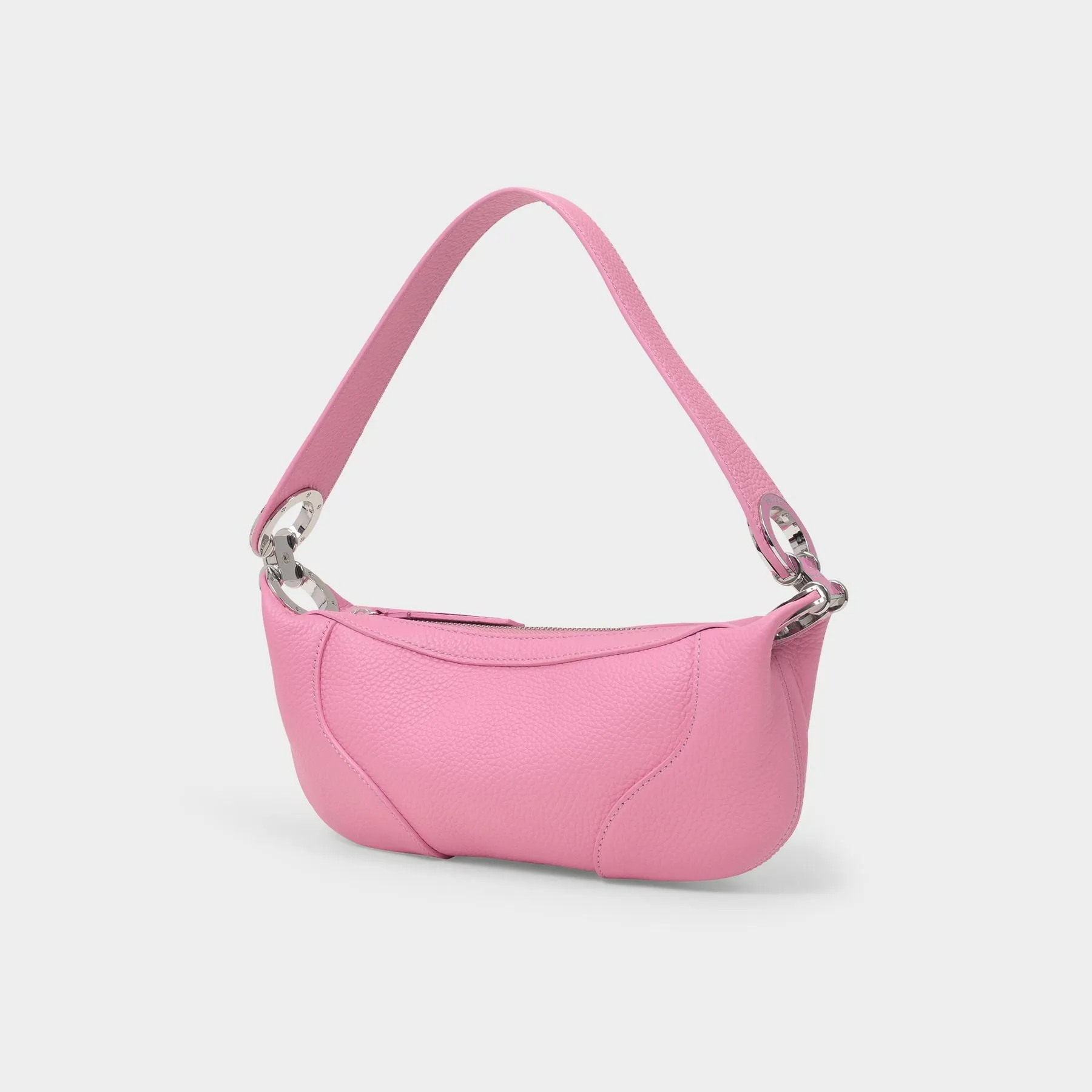 By Far  Mini Amira Bag in Pink Leather