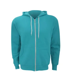 Canvas Unisex Zip-up Polycotton Fleece Hooded Sweatshirt / Hoodie (Teal) - UTBC1337