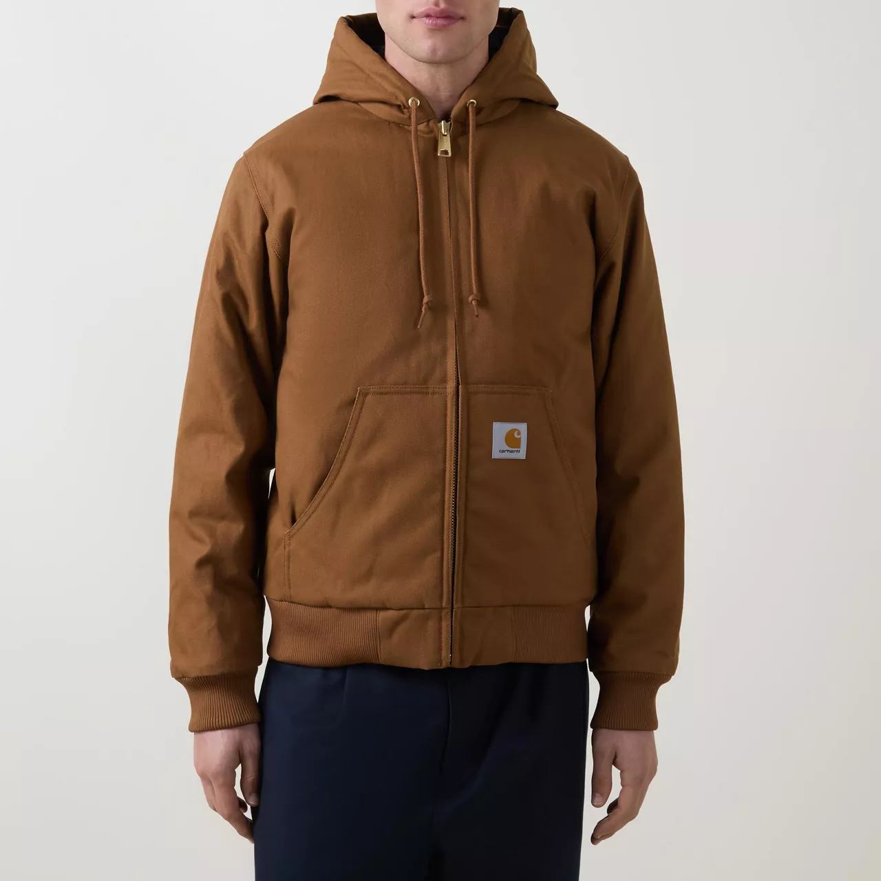 CARHARTT WIP Active Zip-Up Padded Jacket - Brown