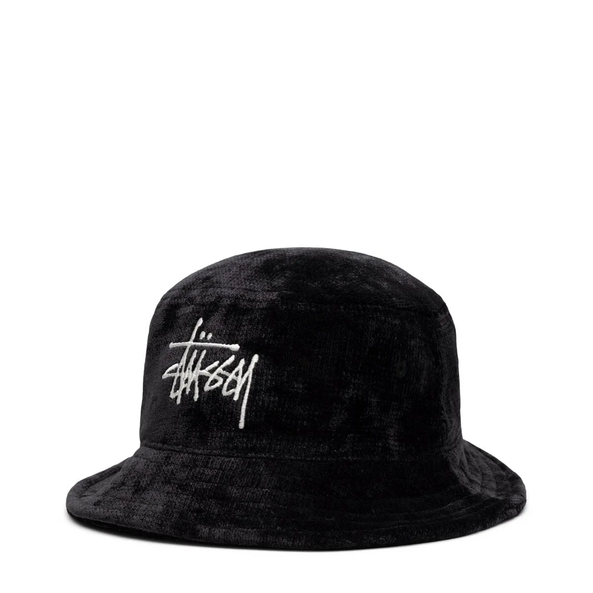 CHENILLE BIG BASIC BUCKET HAT Black | Bodega