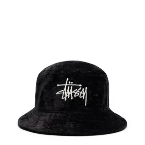 CHENILLE BIG BASIC BUCKET HAT Black | Bodega