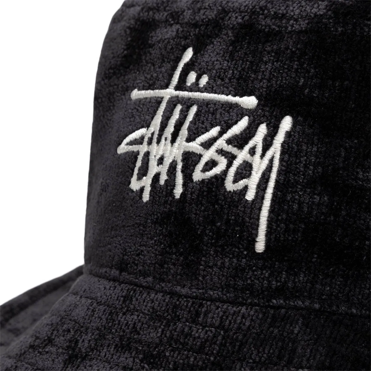 CHENILLE BIG BASIC BUCKET HAT Black | Bodega