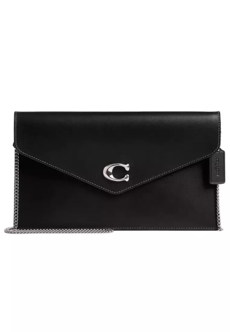 Coach COACH EssentialClutch Women's Black Signature Lock Shoulder Bag