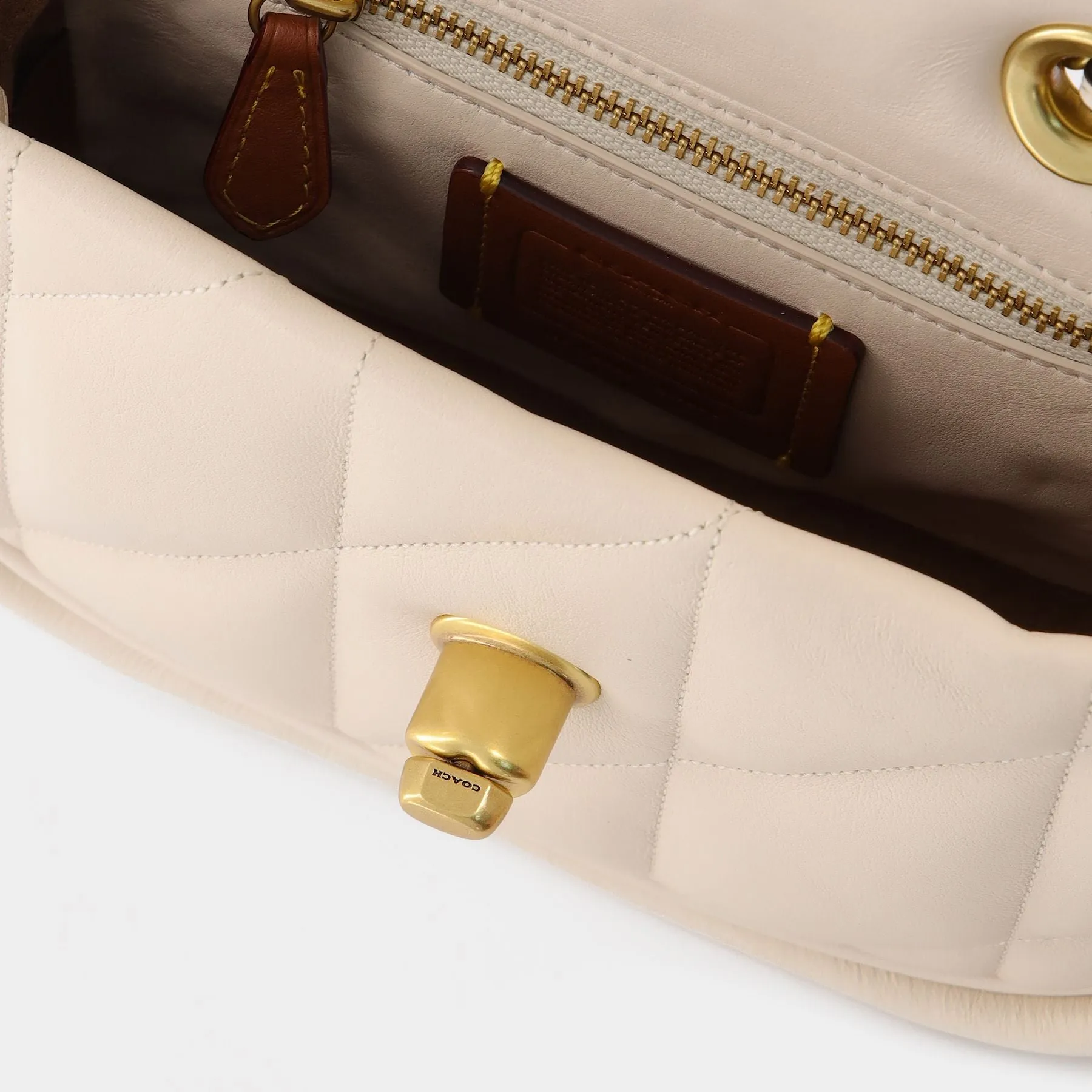 Coach  Madison Pillow 18 Bag - Coach - Cream - Leather