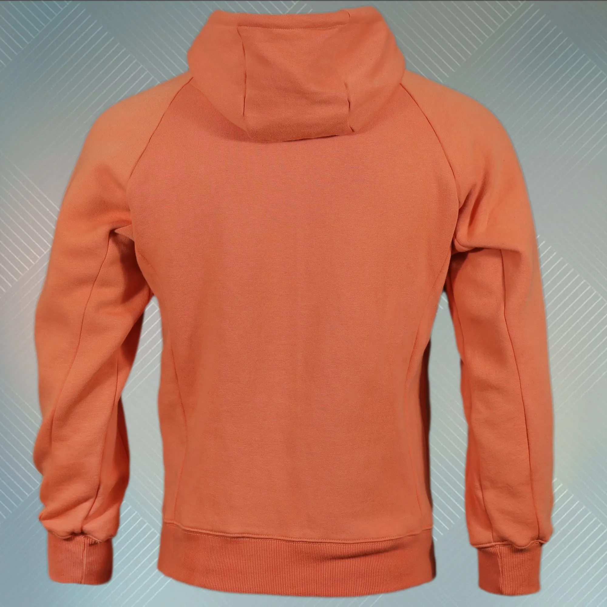 Coral Unbasic Fleece Stash Pocket Sunset Park Tapered Zipper Hoodie | Fleece Safety Coral Hoodie