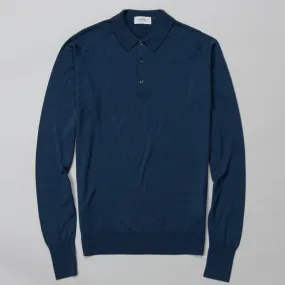 COTSWOLD MERINO WOOL POLO VANTAGE BLUE