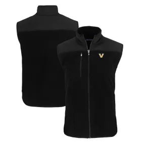 Cutter & Buck  Vanderbilt Commodores Black Big & Tall Cascade Eco Sherpa Fleece Full-Zip Vest