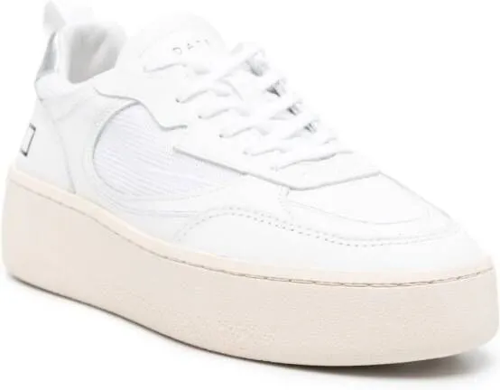 D.A.T.E. mesh-panelling leather sneakers White