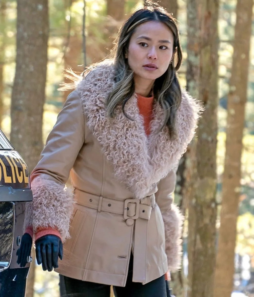 Dexter New Blood Jamie Chung Fur Trim Leather Jacket