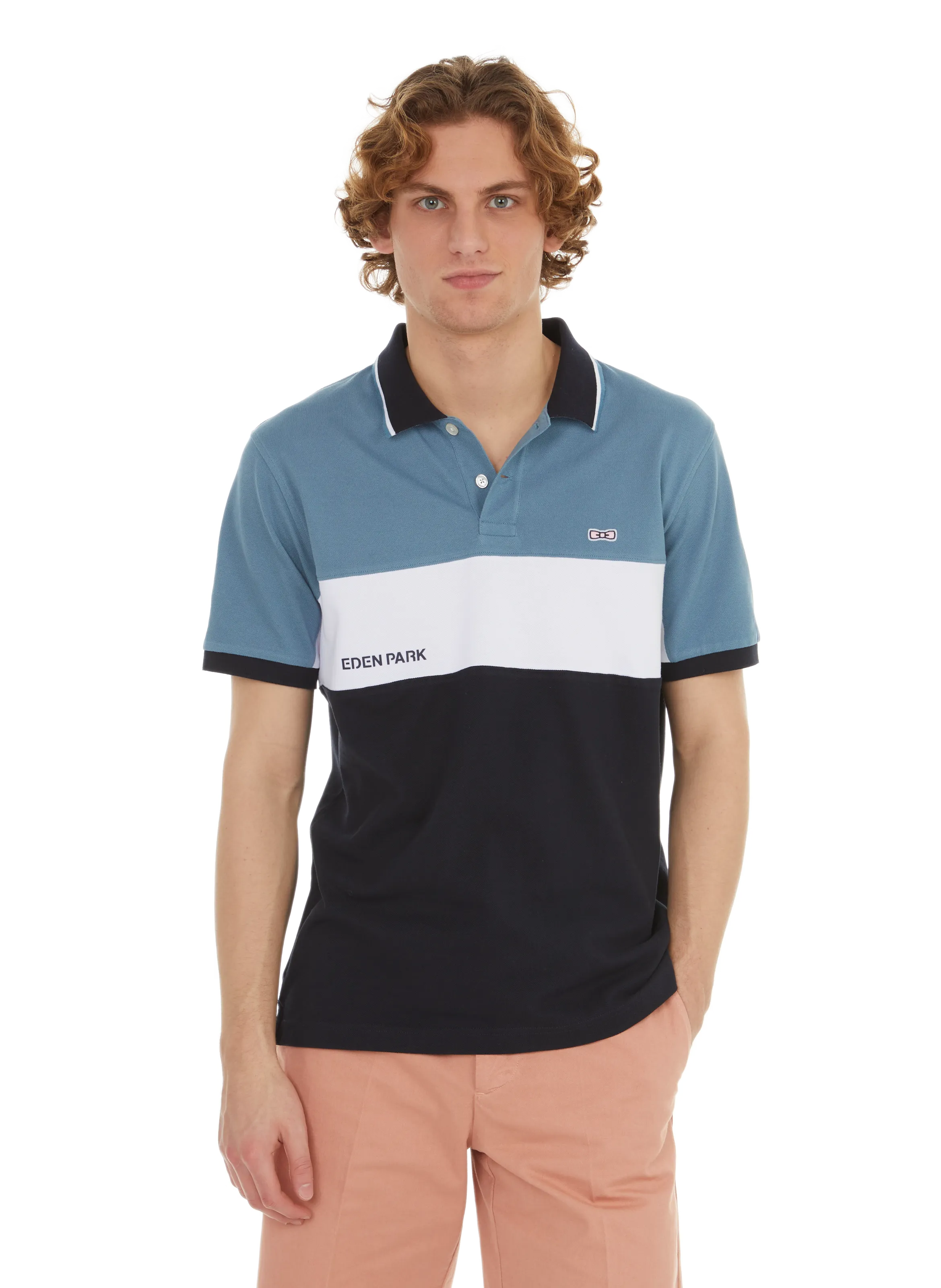 Eden park   Cotton polo shirt  - Blue