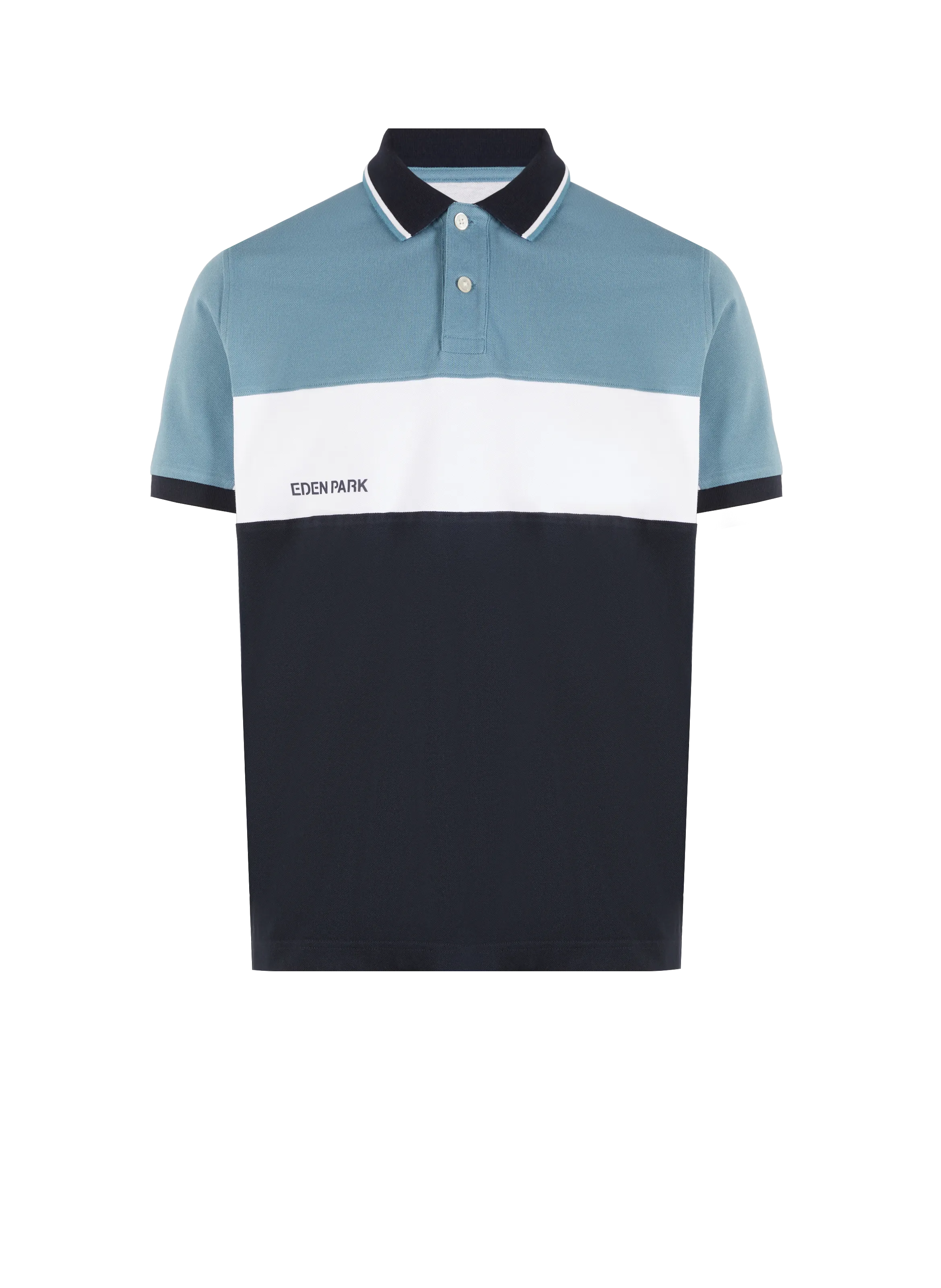 Eden park   Cotton polo shirt  - Blue