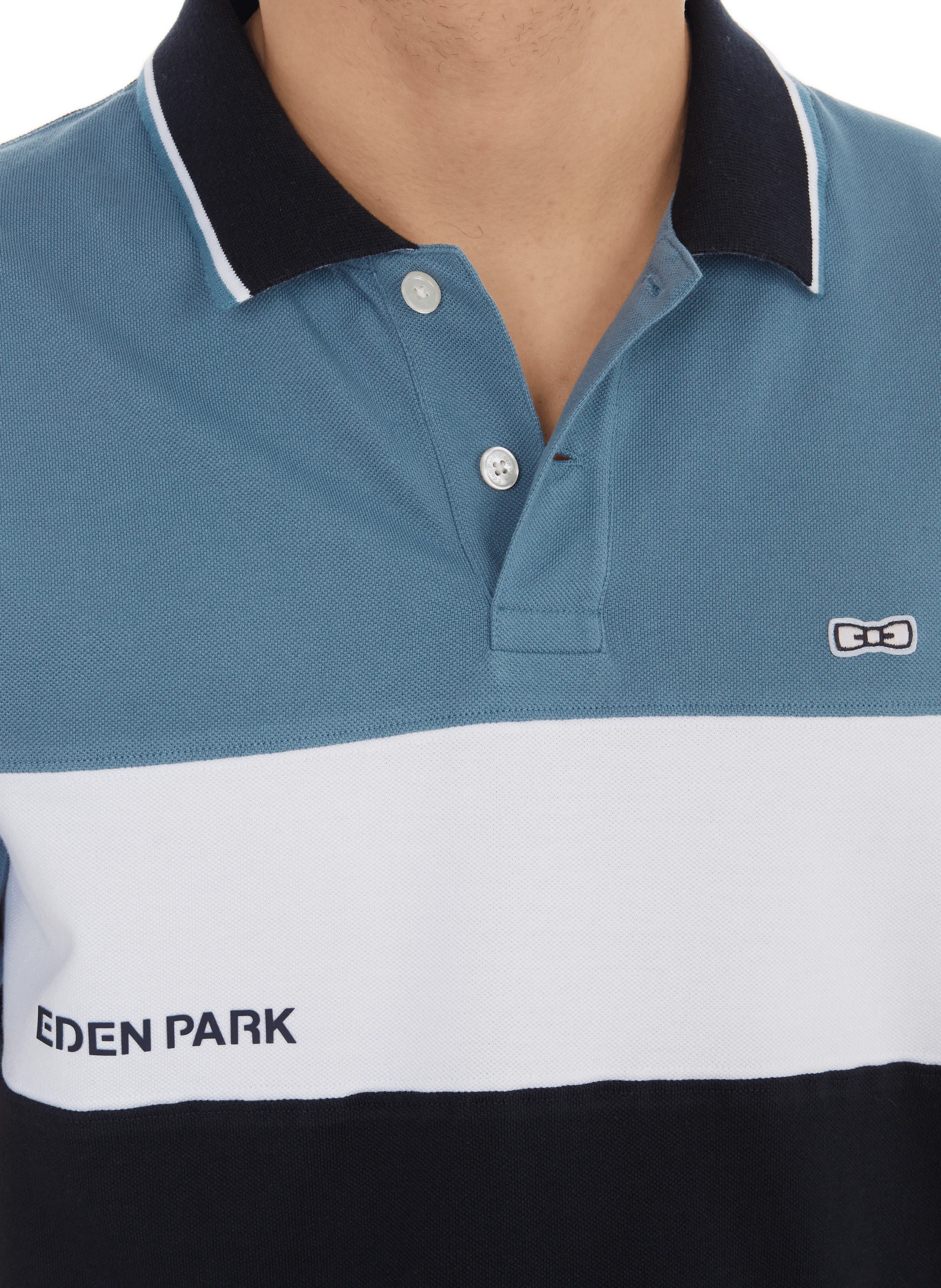 Eden park   Cotton polo shirt  - Blue